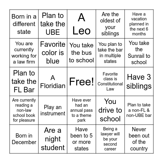 Bingo Card