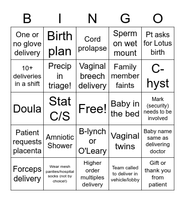 L&D Bingo Card