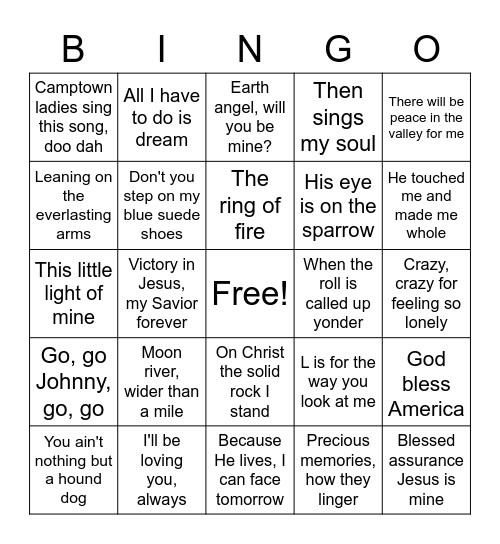 Music BINGO #2 Bingo Card
