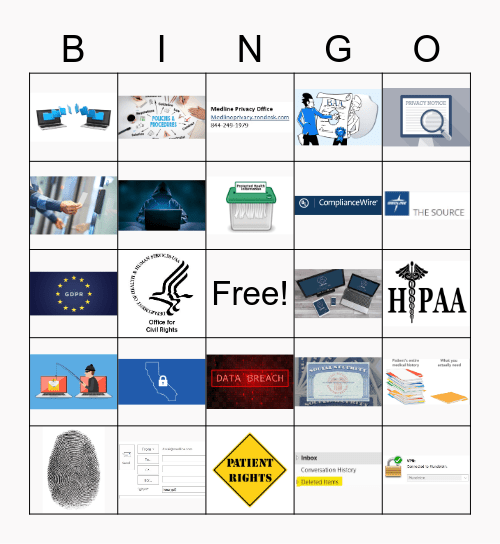 Privacy Bingo Card