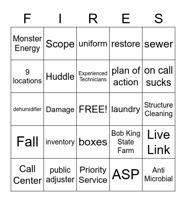 Dayspring Restoration BINGO Card
