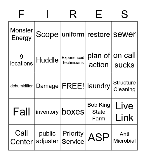 Dayspring Restoration BINGO Card