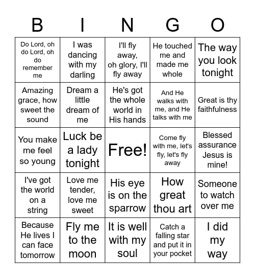 Music BINGO #4 Bingo Card