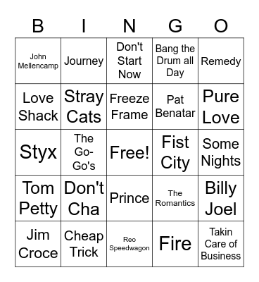 Singo Bingo 10/7 Bingo Card