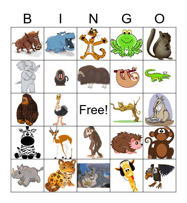 WILD ABOUT SCHOOL LUNCH Bingo Card