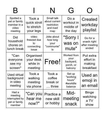 BMC Bingo Card