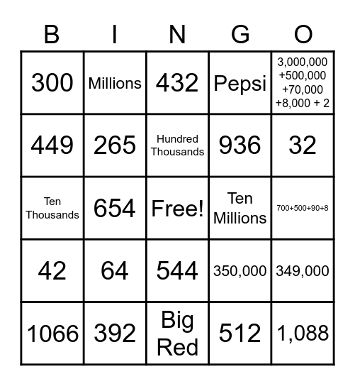 Saturday School 4th Grade Math Bingo!!! Bingo Card
