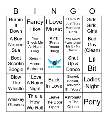 Random DJ Set 1 Bingo Card