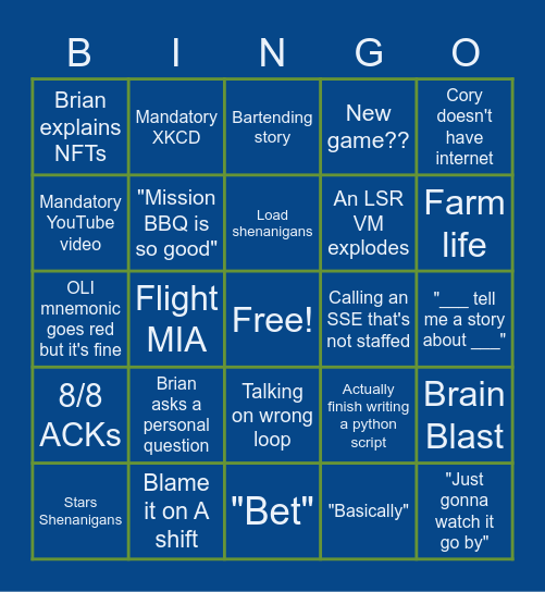 Night 281 - This time it's PERSONAL Bingo Card