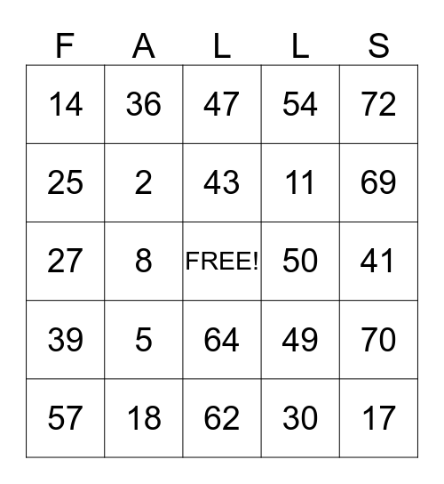 WORK PLACE SAFETY Bingo Card