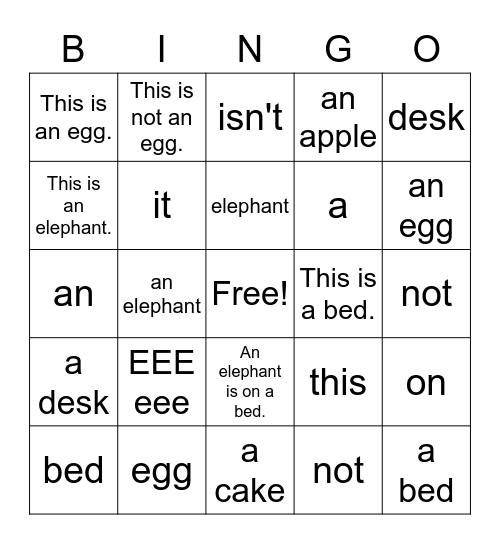 Starter A EEE eee Bingo Card