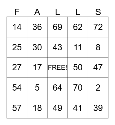 WORK PLACE SAFETY Bingo Card