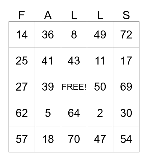 WORK PLACE SAFETY Bingo Card