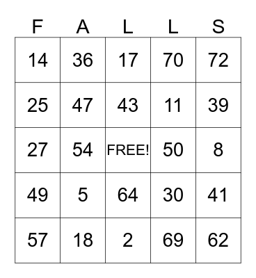 WORK PLACE SAFETY Bingo Card
