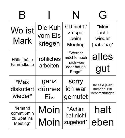 Daily Bingo Card