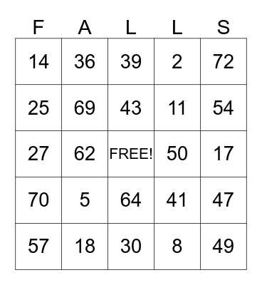 WORK PLACE SAFETY Bingo Card