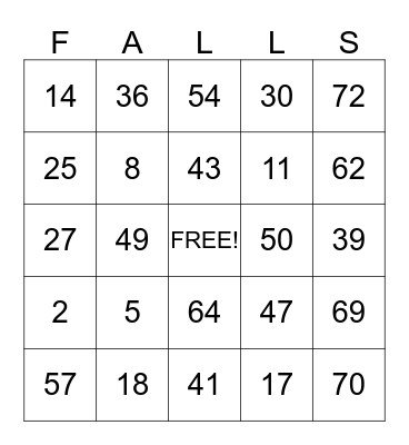 WORK PLACE SAFETY Bingo Card