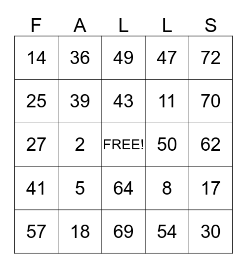 WORK PLACE SAFETY Bingo Card