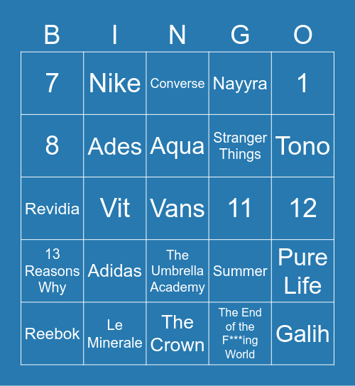 Dhika Bingo Card