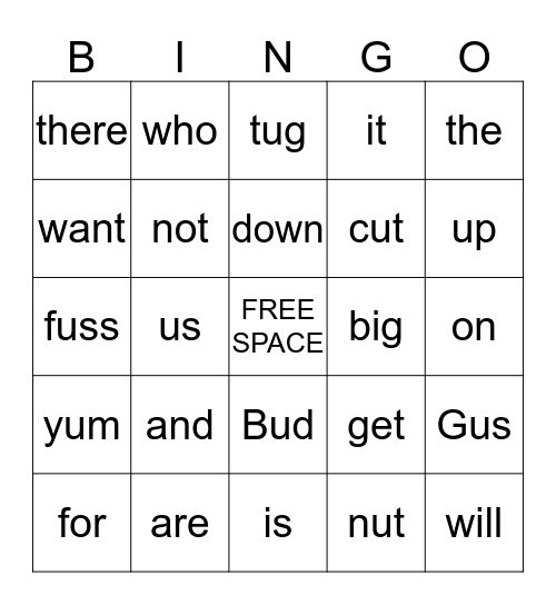 Yum, Yum, Yum Bingo Card