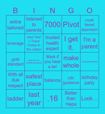 #AskTheMayor Bingo Card