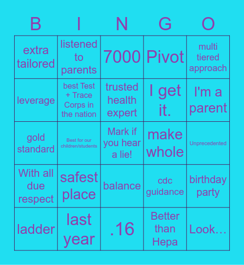 #AskTheMayor Bingo Card