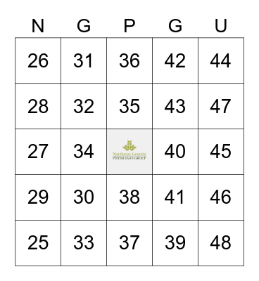 Clinical Review Bingo Card