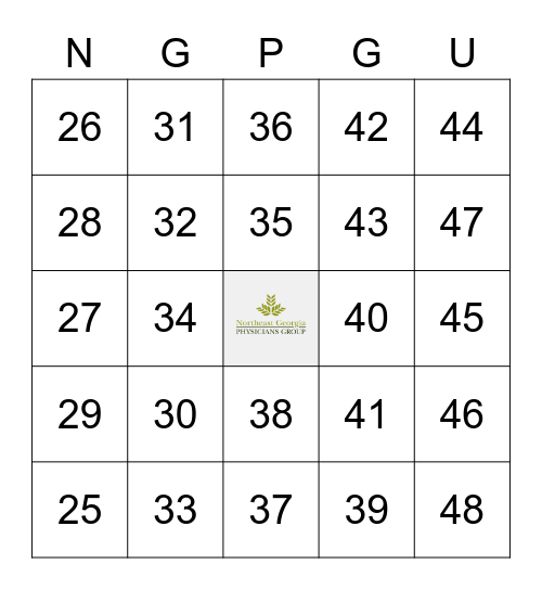 Clinical Review Bingo Card