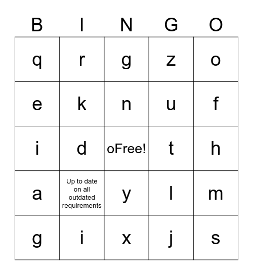 NURSEFirst Bingo Card