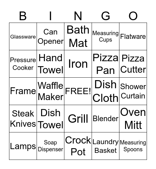 Niki & Matt Bingo Card