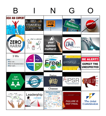 HRO Bingo Card
