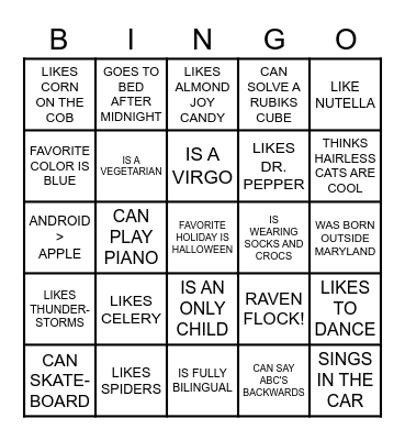 DUCKWORTH BINGO v3.0 Bingo Card