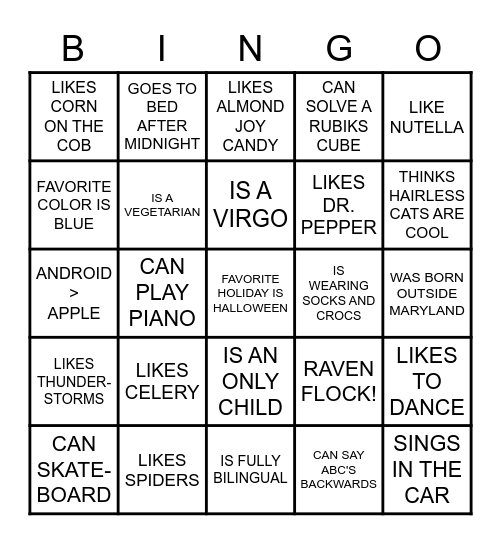 DUCKWORTH BINGO v3.0 Bingo Card