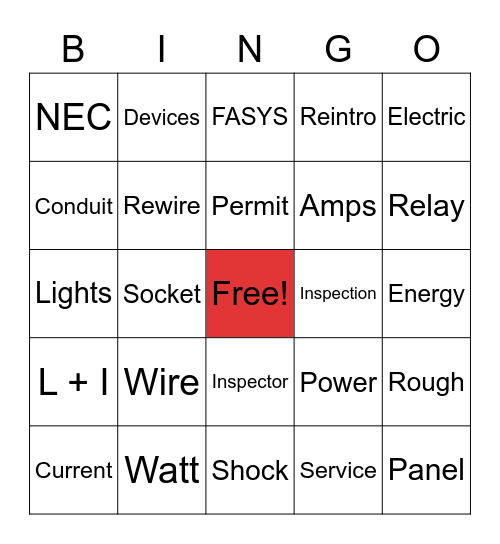 MIC BINGO Card