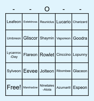 Pokemon randomizer encounters! Bingo Card