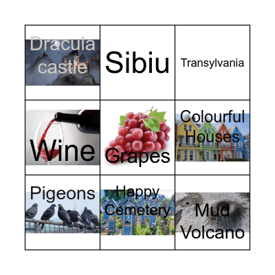Trip to Romania Bingo Card