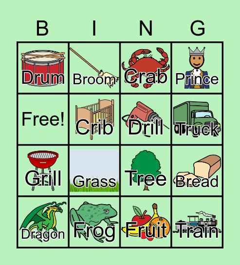 Beginning /r/-blend Bingo Card