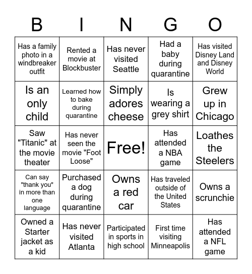 AFP Bingo Card