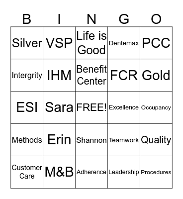 STARBUCK'S GAME DAY Bingo Card