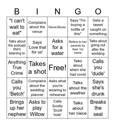 BETHCHELLA Bingo Card