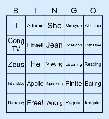 Louisian Pre-Service Teachers Bingo Card