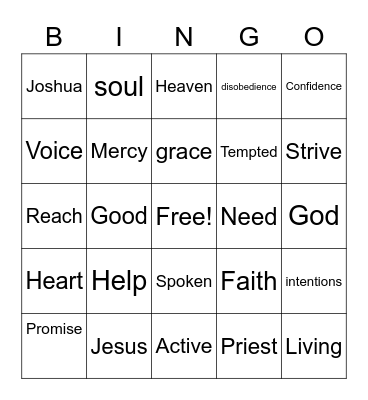 Hebrews 4 Bingo Card