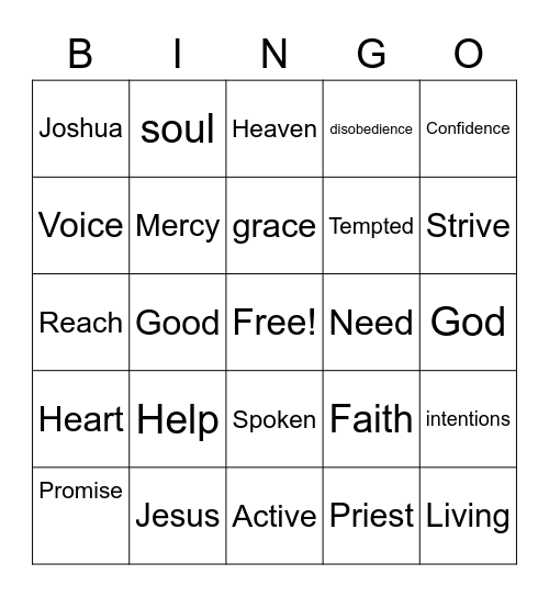 Hebrews 4 Bingo Card