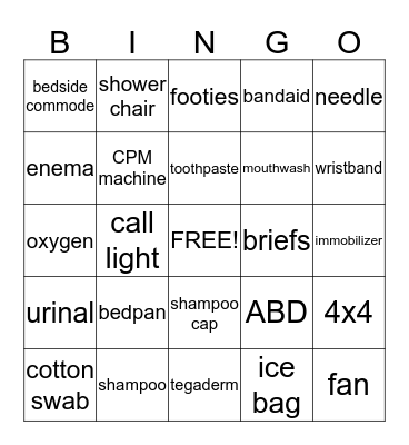 NURSE'S WEEK Bingo Card