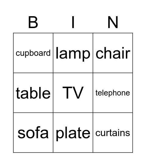 classroom things Bingo Card