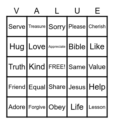 GOLDEN RULE Bingo Card