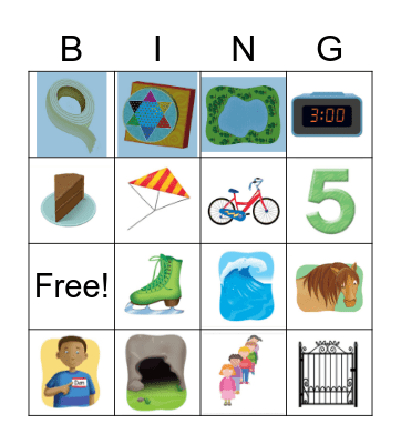 Long a and i sounds Bingo Card