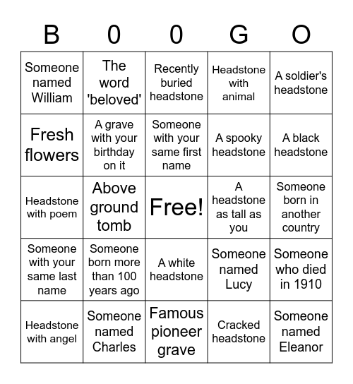 HALLOWEEN BINGO Card