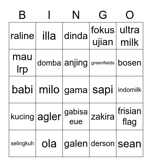 Anesya's Bingo Card