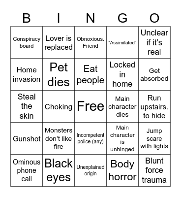 “They look like people” bingo Card